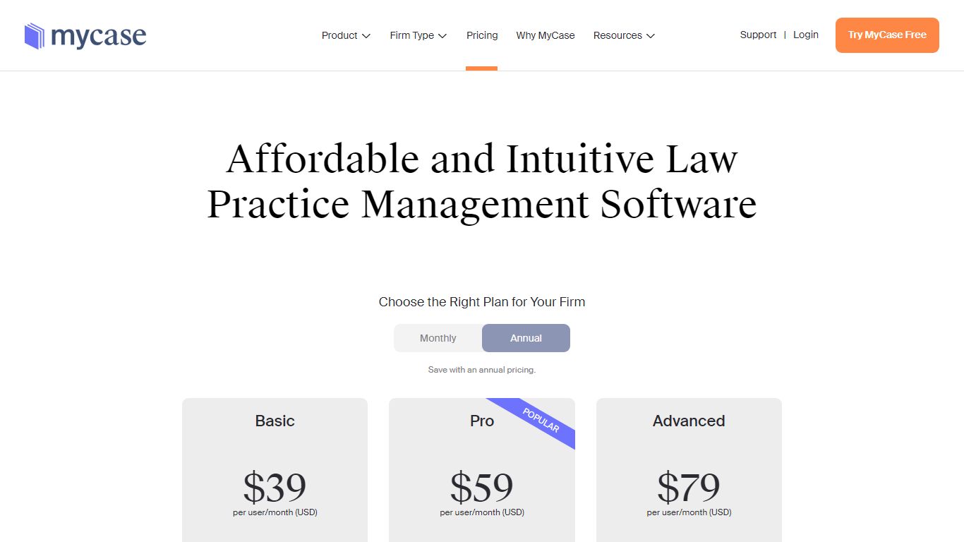 Pricing | MyCase